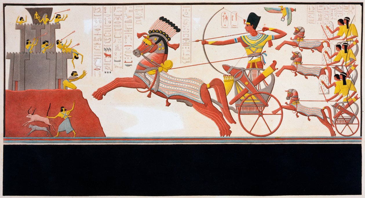 Ramzes II w bitwie pod Kadesz, 1275 pne XIX wiek autorstwa Bigant and Allais