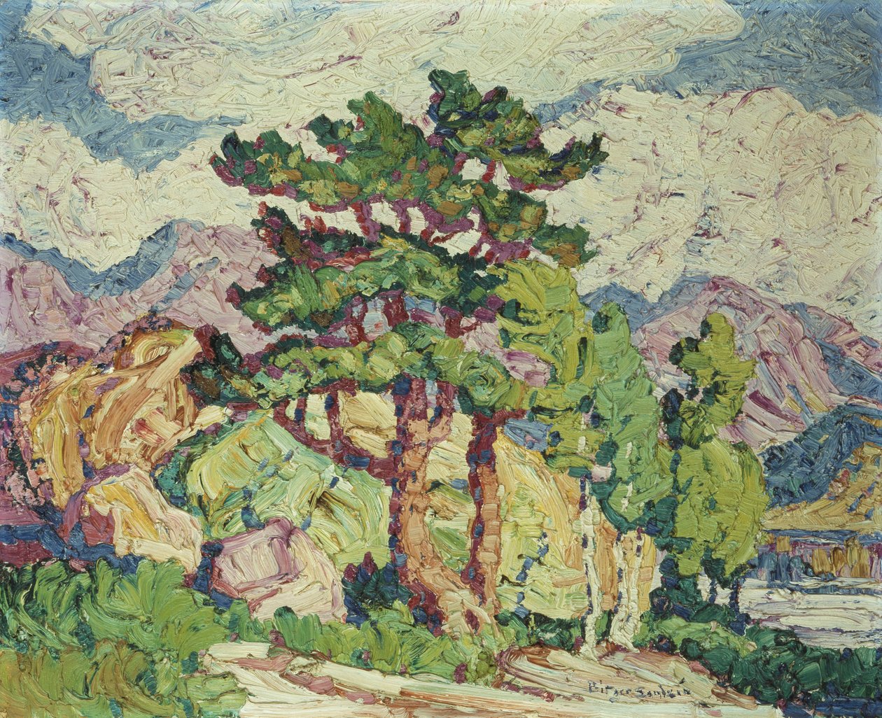 Aspens and Pines, Estes Park, Kolorado autorstwa Birger Sandzen