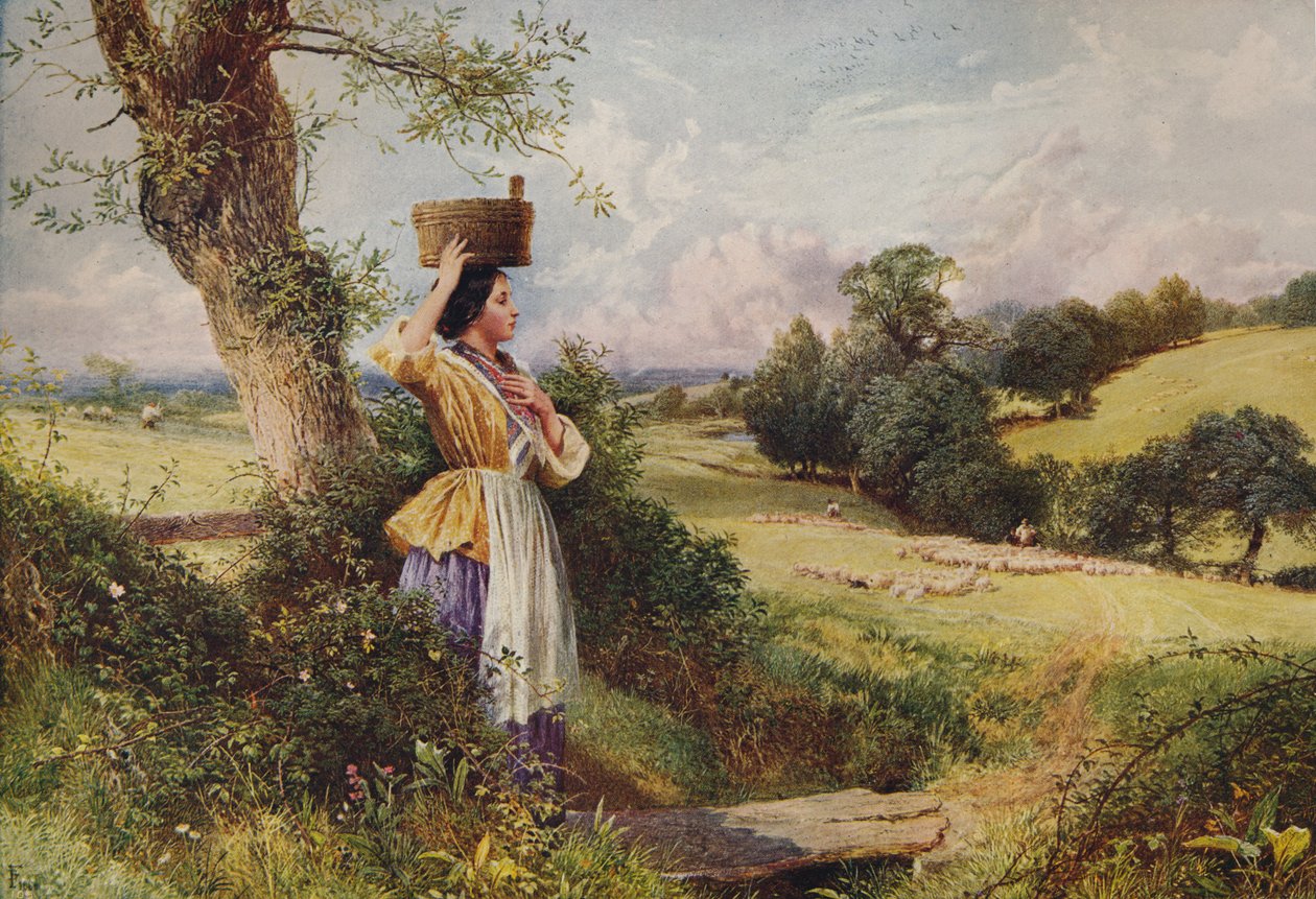 Mleczarka, 1860, c1915 autorstwa Birket Foster