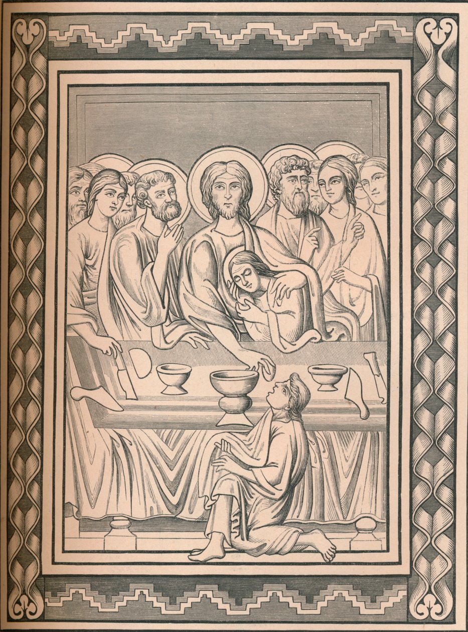 Chrystus i święci, XII w., 1849 r. autorstwa Bisson and Cottard