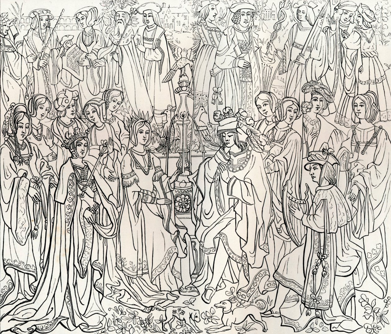 Małżeństwo króla Francji Ludwika XII i Marii Tudor, XVI w., 1849 r. autorstwa Bisson and Cottard