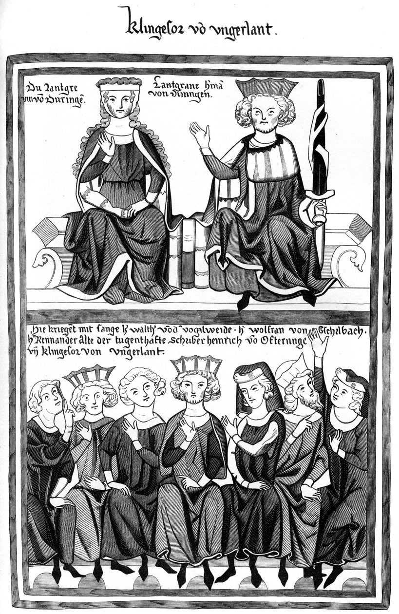 Kongres Wartburg, XV wiek 1849. autorstwa Bisson and Cottard