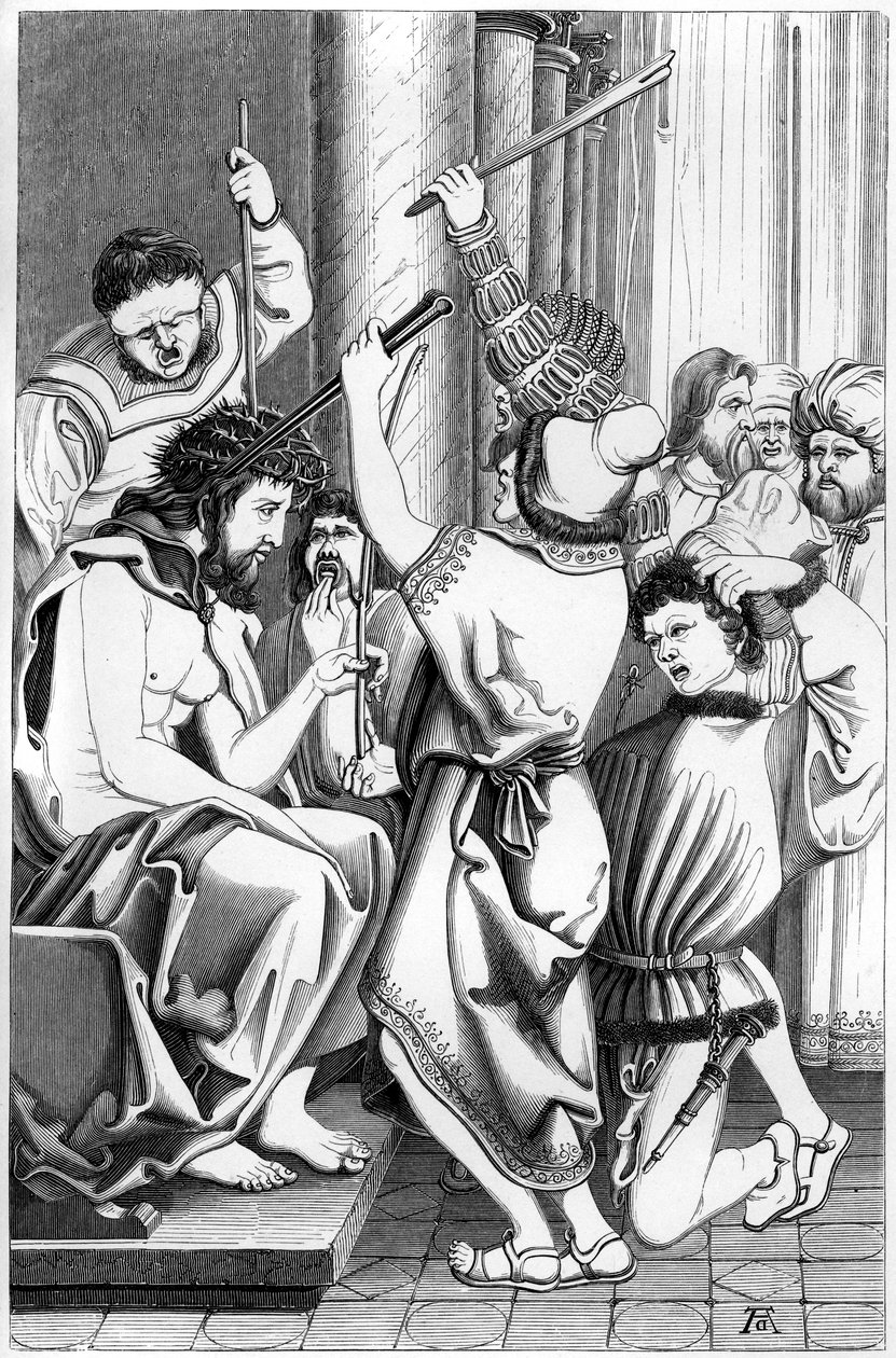 Naśmiewanie się z Chrystusa, XVI wiek 1849. autorstwa Bisson and Cottard