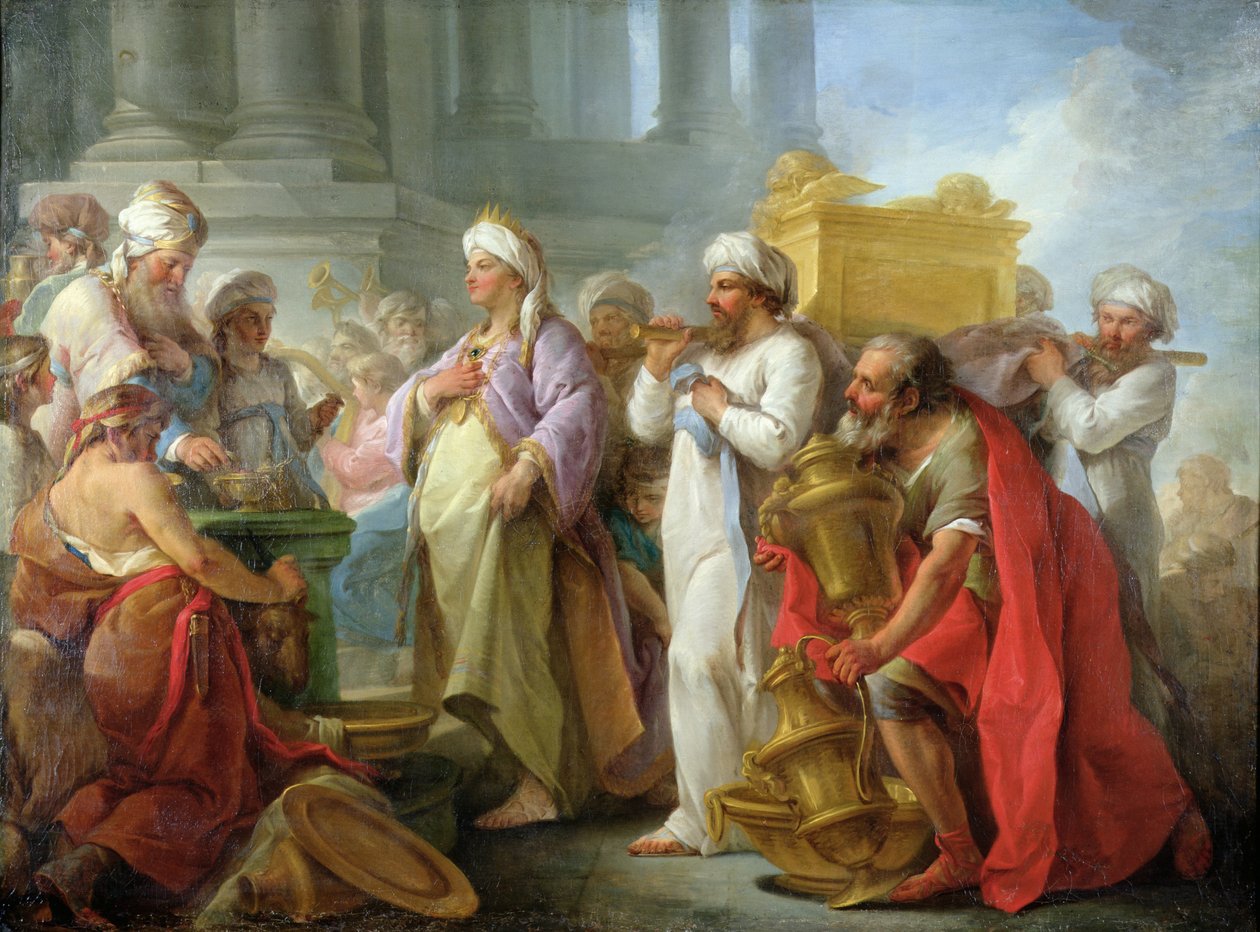 Salomon przed Arką Przymierza, 1747 autorstwa Nicholas Lesueur