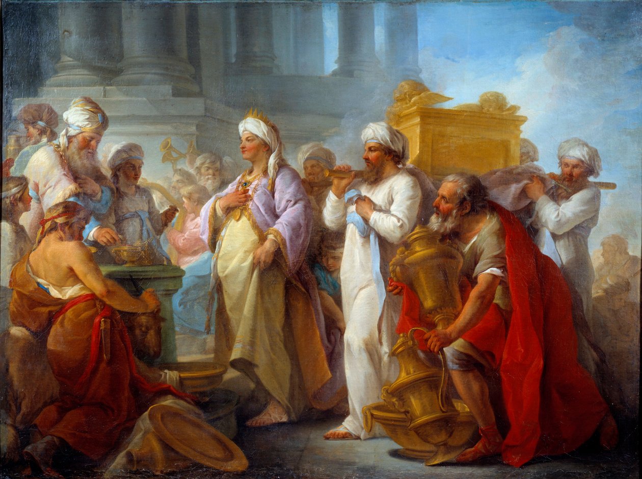 Salomon przed Arką Przymierza Obraz Blaise Nicolas Le Sueur (1716-1783) 1747 Nd. 0,96x1,27 m Caen, Muzeum Sztuk Pięknych autorstwa Blaise Nicolas Le Sueur