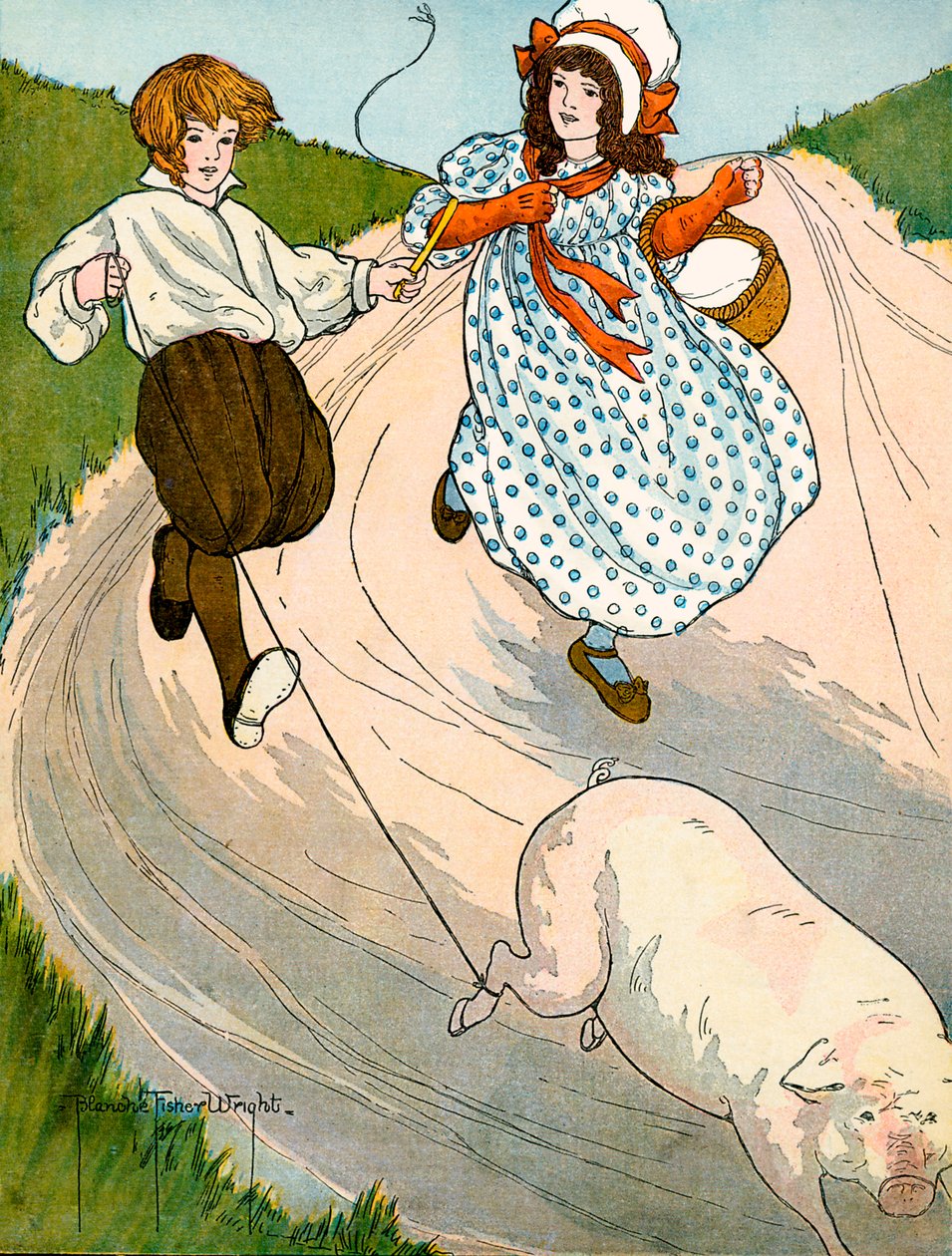 Na rynek, ilustrowane przez Blanche Fisher Wright autorstwa Blanche Fisher Wright