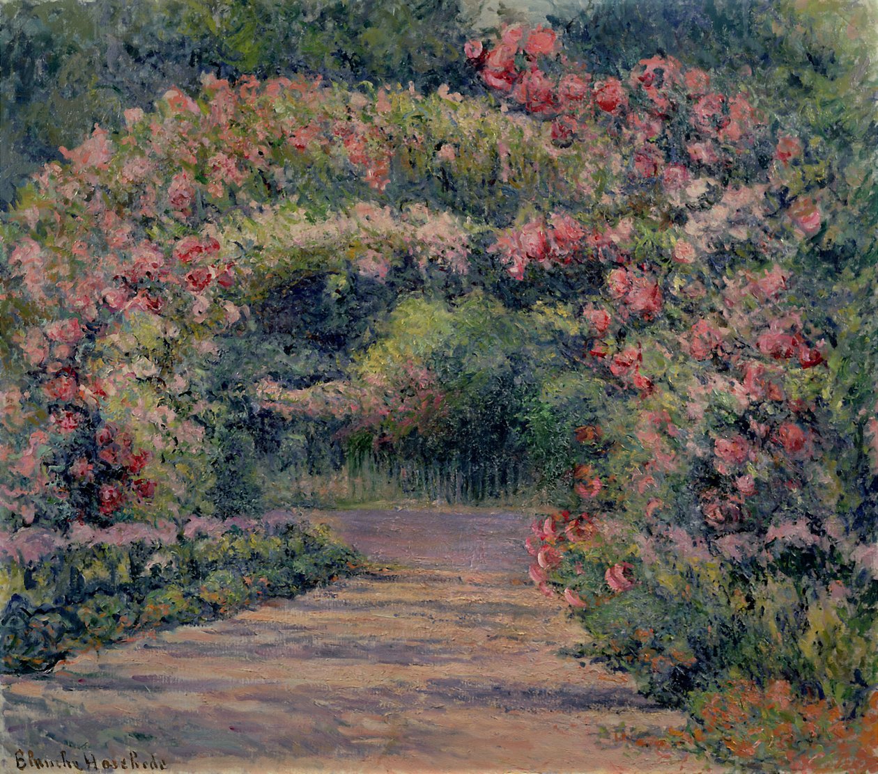 Różana Altana w Giverny (olej na płótnie) autorstwa Blanche Hoschede Monet