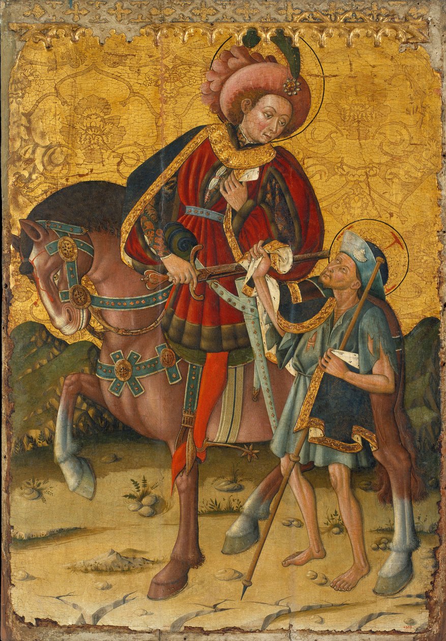 Św. Marcin Dzielący Się Płaszczem, c. 1440 autorstwa Blasco de Granen