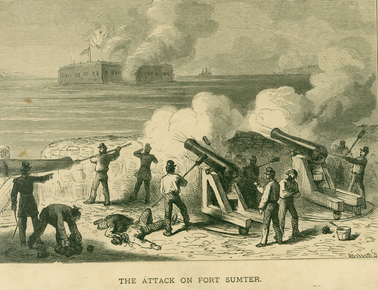 Atak na Fort Sumter autorstwa Bobbett