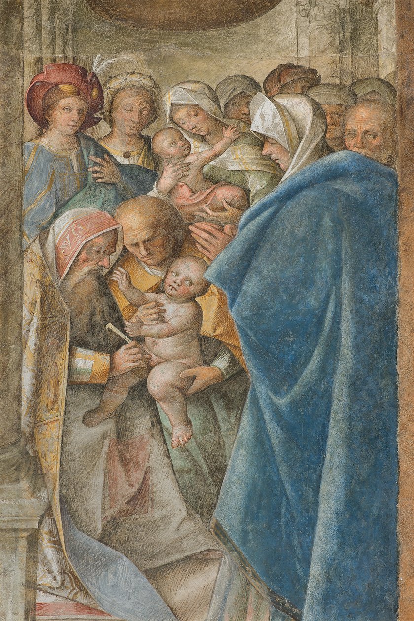Środkowa Aave, Czwarte Przęsło Północne, Obrzezanie, Boccaccio Boccaccino 1516-17, Szczegół autorstwa Boccaccio Boccaccino