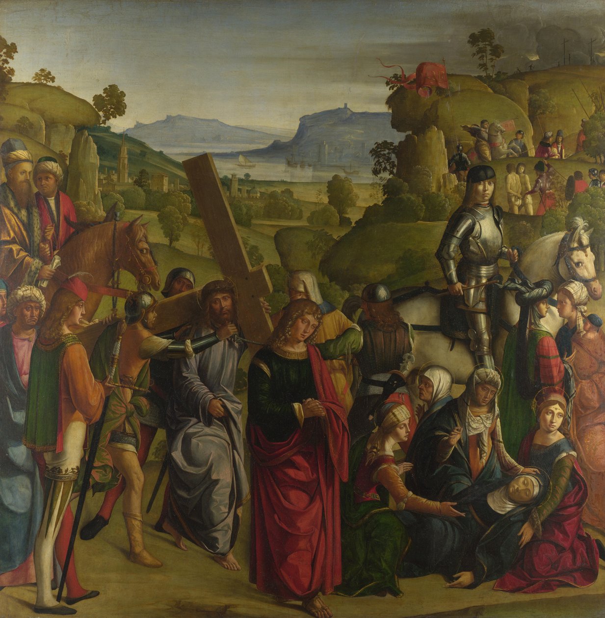 Chrystus niosący krzyż i omdlejąca Maryja Panna, ok. godz. 1501 autorstwa Boccaccio Boccaccino
