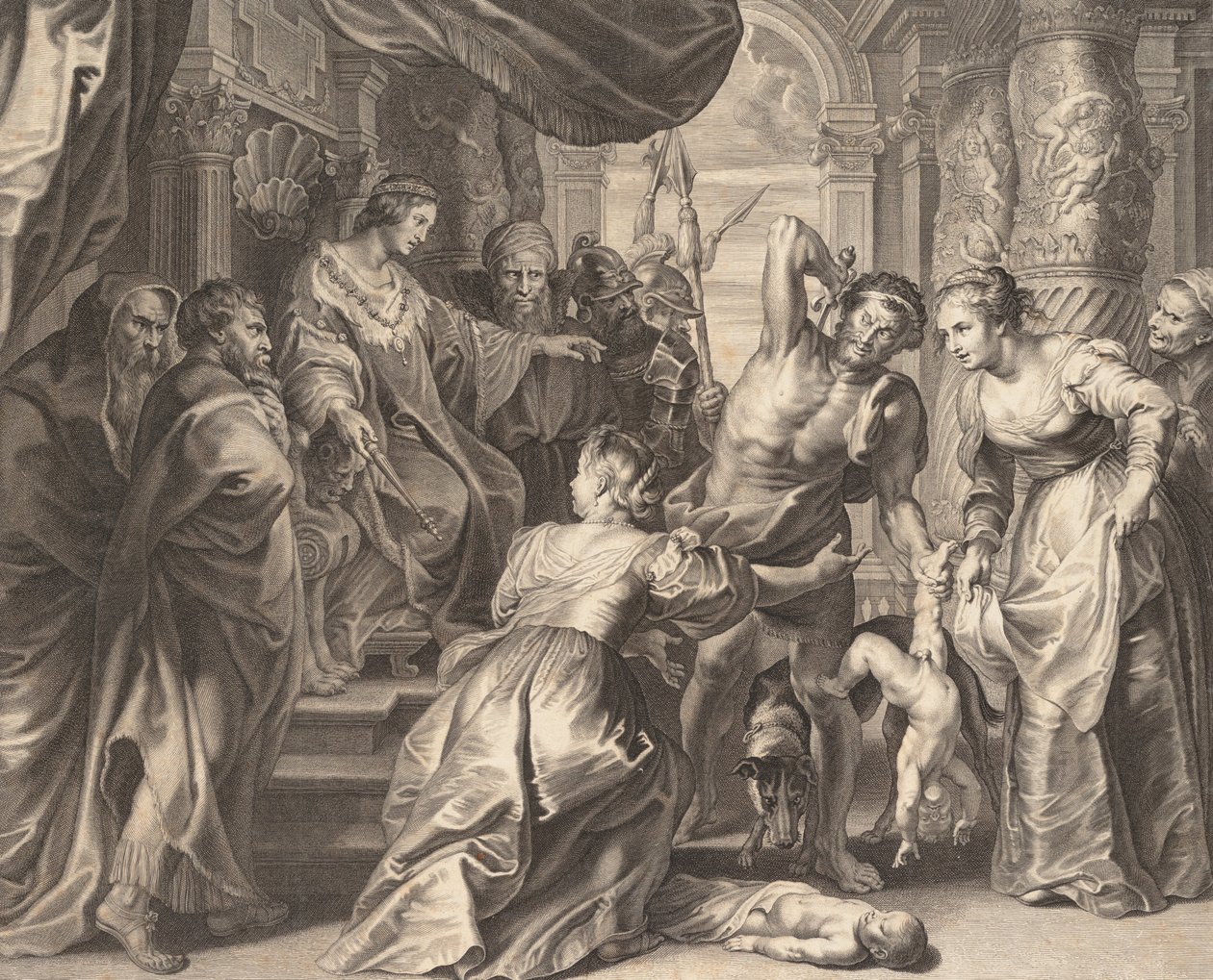 Wyrok Salomona, 1595-1633. autorstwa Boetius Adams Bolswert