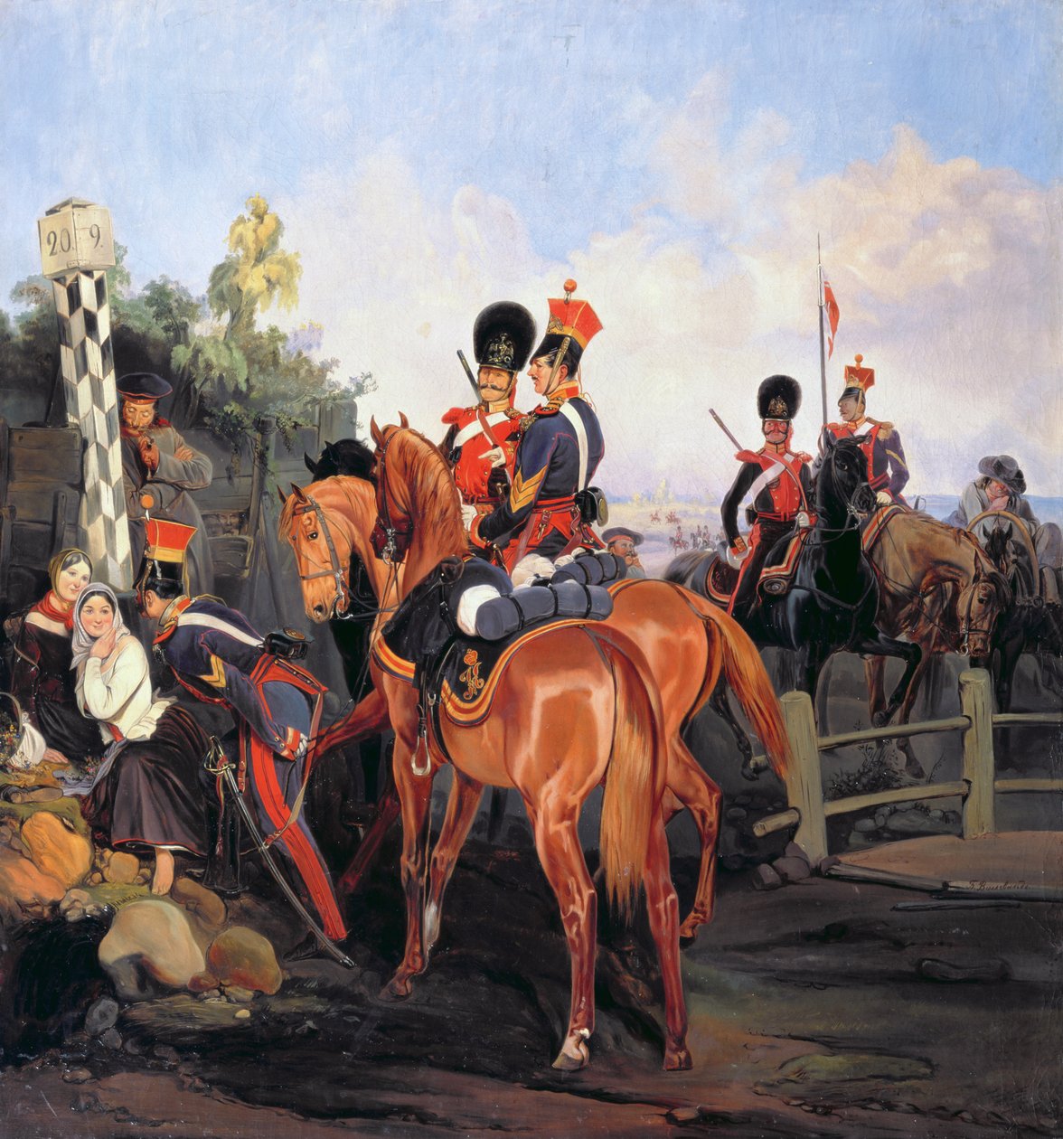 Pod kamieniem milowym, 1859 autorstwa Bogdan Willewalde