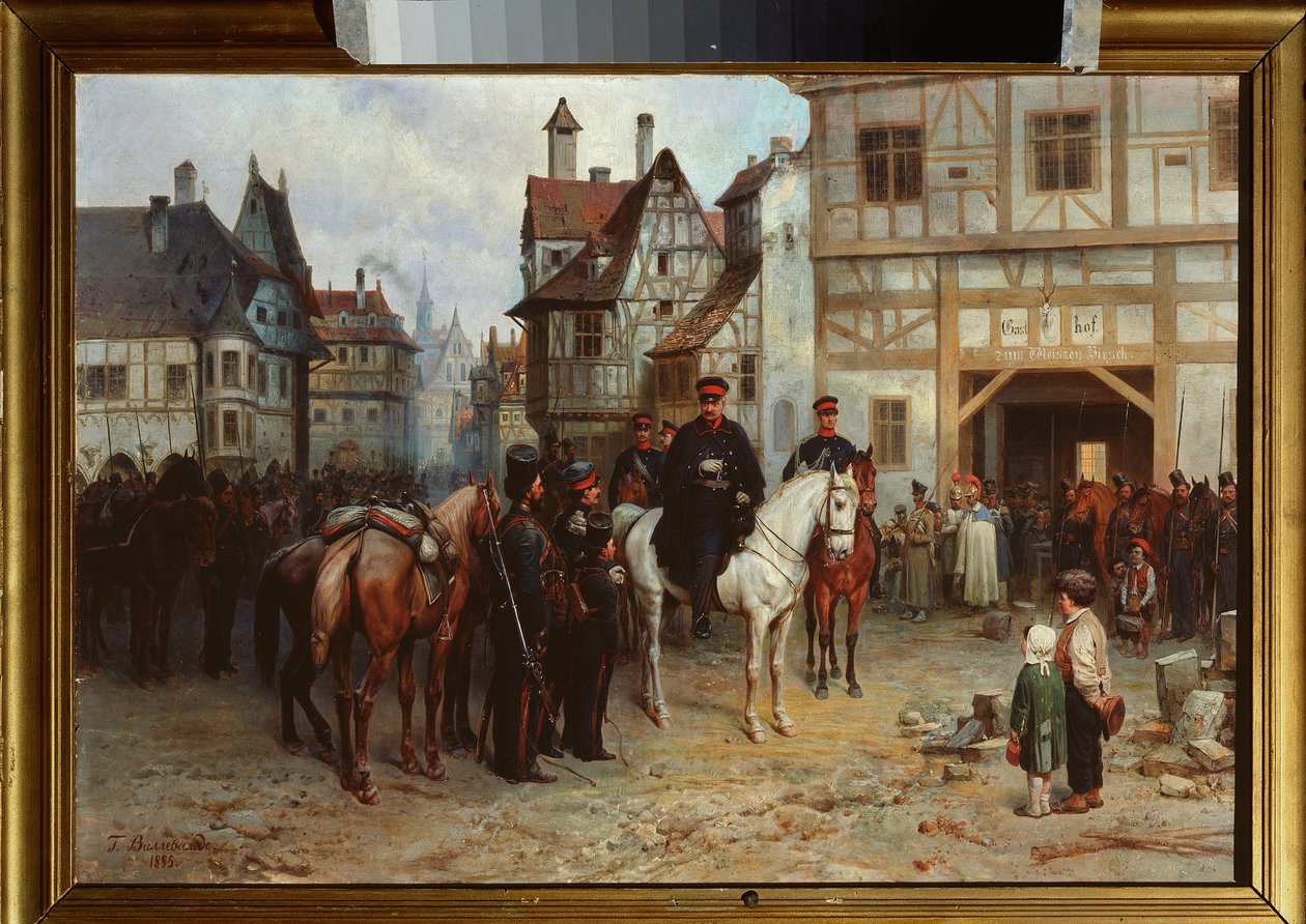 Generał Gebhard Leberecht von Blucher (1742-1819) z Kozakami w Budziszynie (Niemcy) autorstwa Bogdan Willewalde