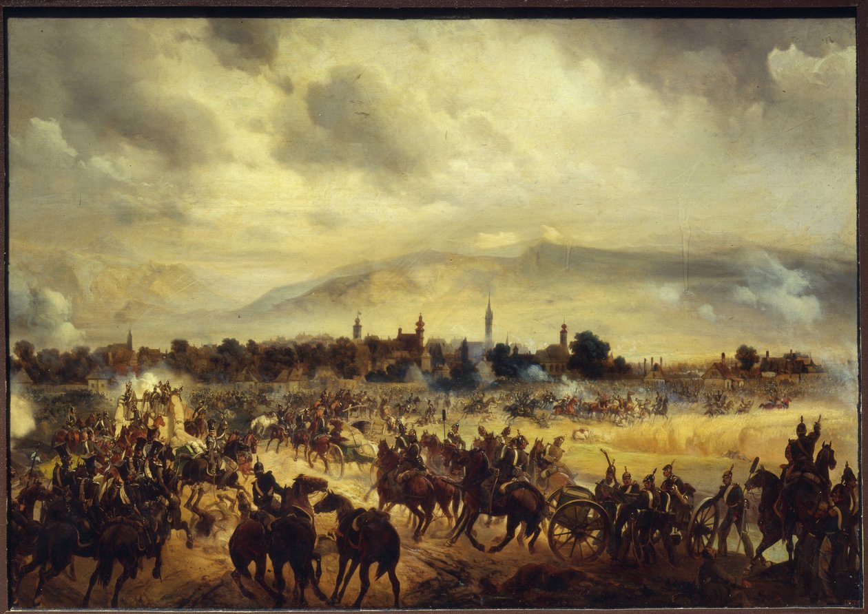 Scena z wojny o niepodległość na Węgrzech w 1849 r. (Scena z wojny o niepodległość na Węgrzech w 1849 r.). Obraz Gottfrieda (Bogdana Pavlovicha) Willewalde (1818-1903), olej na drewnie autorstwa Bogdan Willewalde
