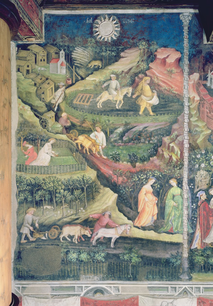 Miesiąc kwiecień, ok. 1400 r. 9zobacz także 498154) autorstwa Bohemian School