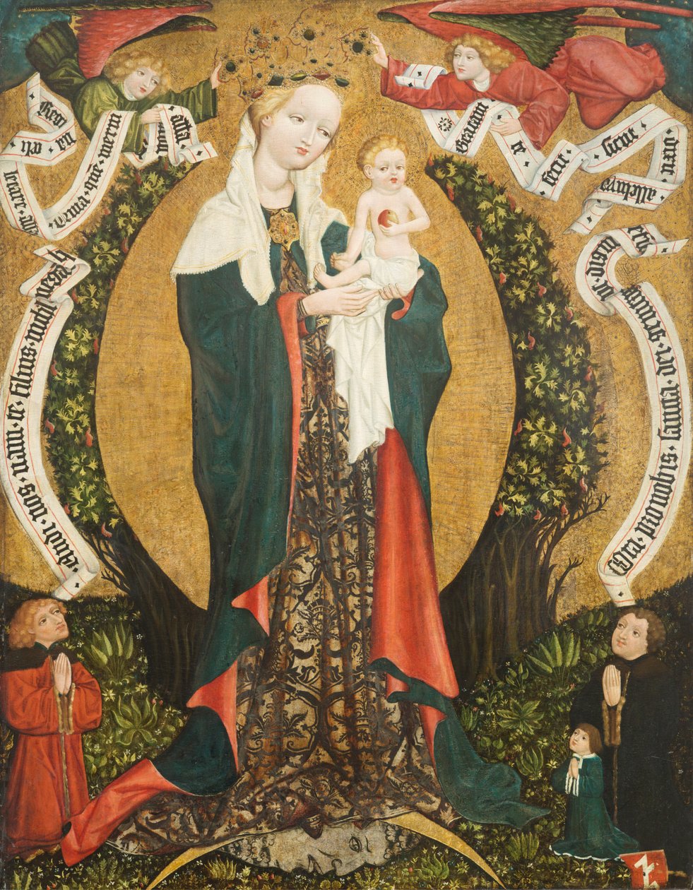 Dziewica z Dzieciątkiem na półksiężycu z Deštnej, ok.1450 (tempera na drewnie) autorstwa Bohemian School