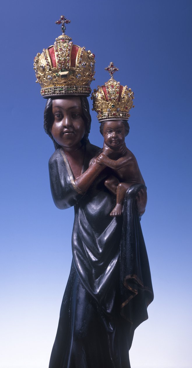 Statuetka Matki Boskiej Świętogórskiej, ok. 1348 (drewno polichromowane gruszy) autorstwa Bohemian School