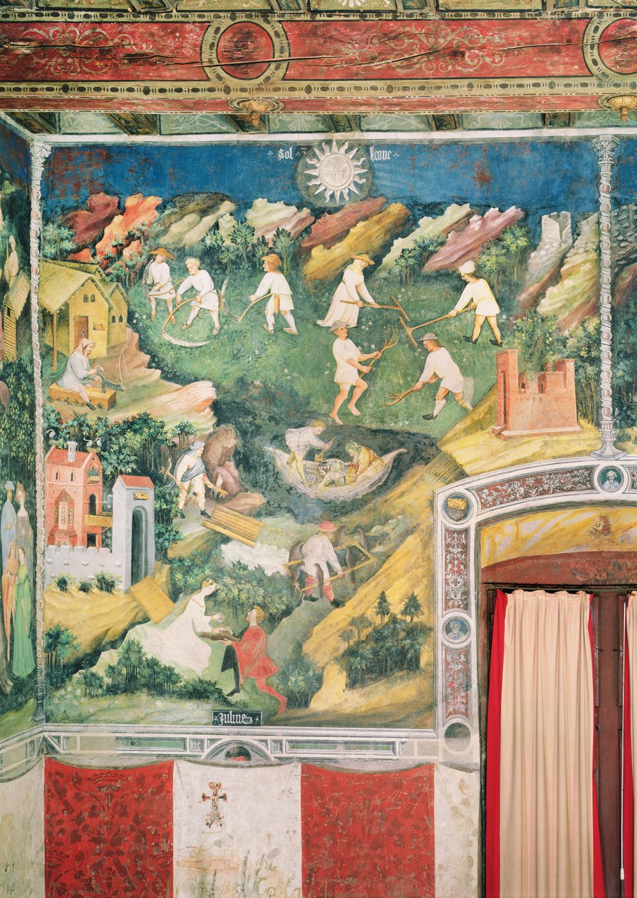 Miesiąc lipiec, ok. 1400 autorstwa Bohemian School