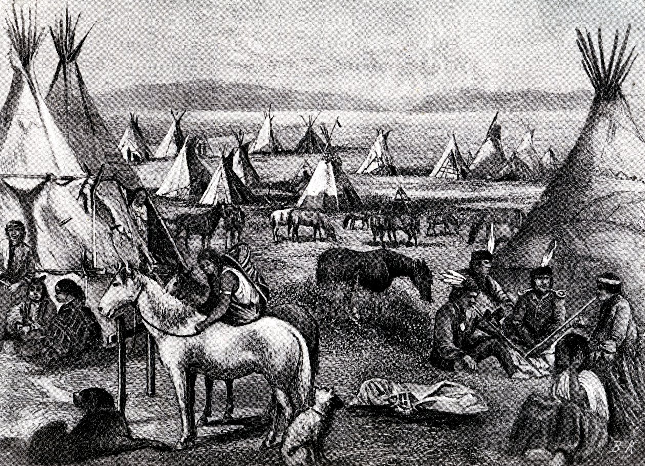 Obóz Indian Nawaho autorstwa Bohuslav Kroupa