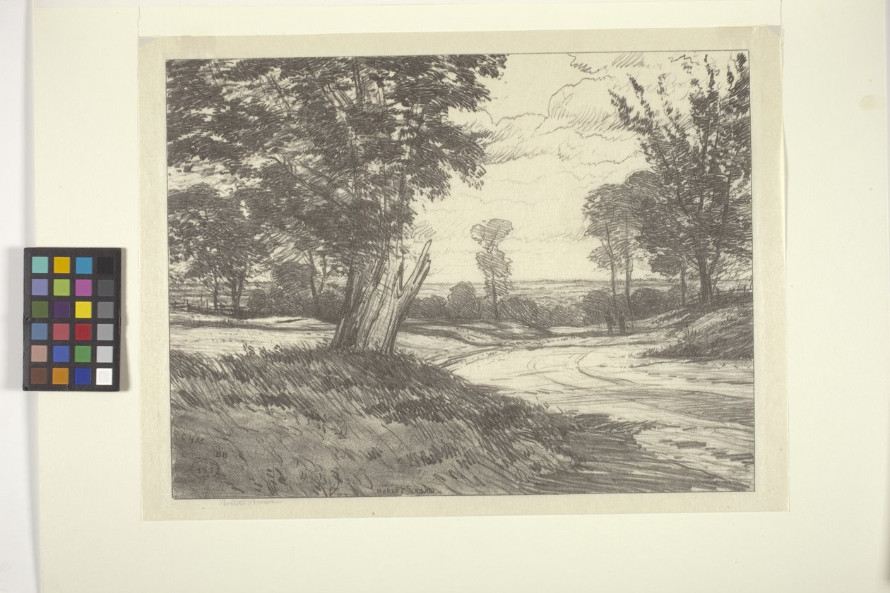 Hurley Road (atrament na papierze) autorstwa Bolton Coit Brown