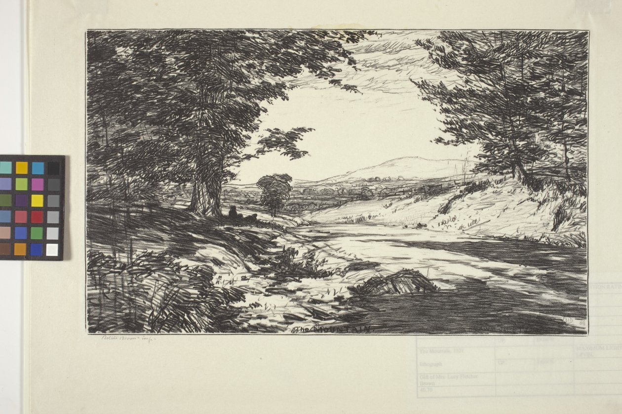 Góra (tusz na papierze) autorstwa Bolton Coit Brown