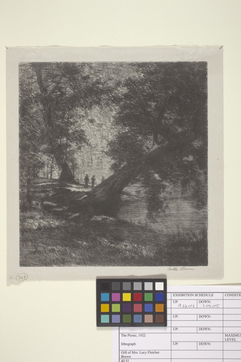 Piknik (tusz na papierze) autorstwa Bolton Coit Brown