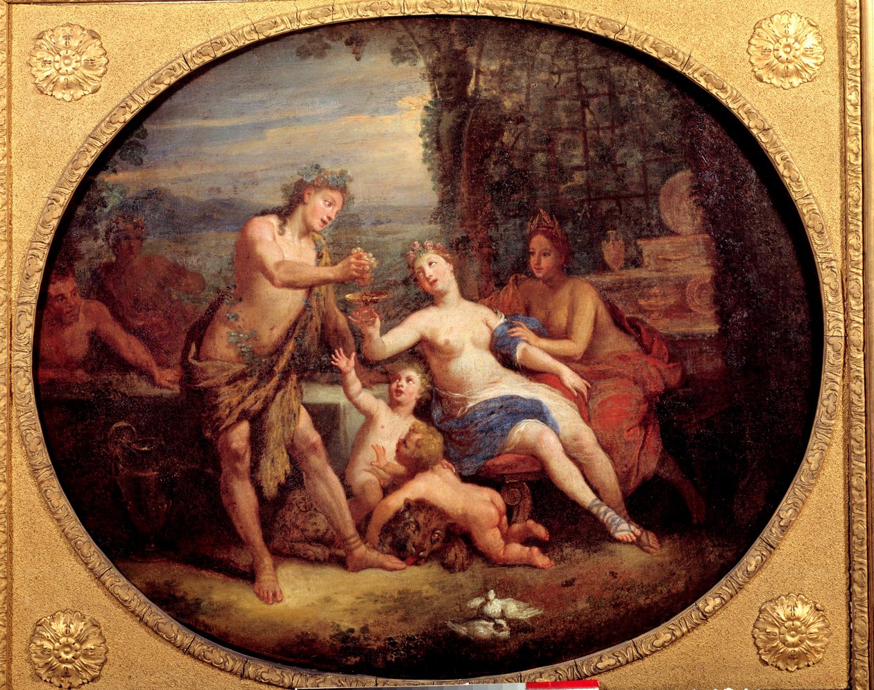 Reprezentacja bóstw Bachusa, Wenus i Ceres Obraz Bon de Boullongne (1649-1717) Troyes XVIII w., Muzeum Sztuk Pięknych autorstwa Bon Boullogne