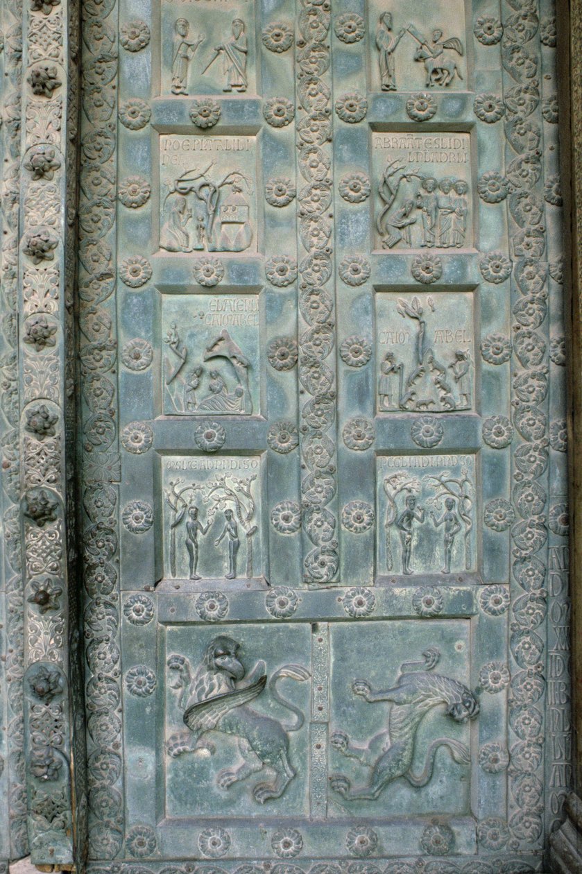 Drzwi katedry, 1186 (brąz) autorstwa Bonannus of Pisa
