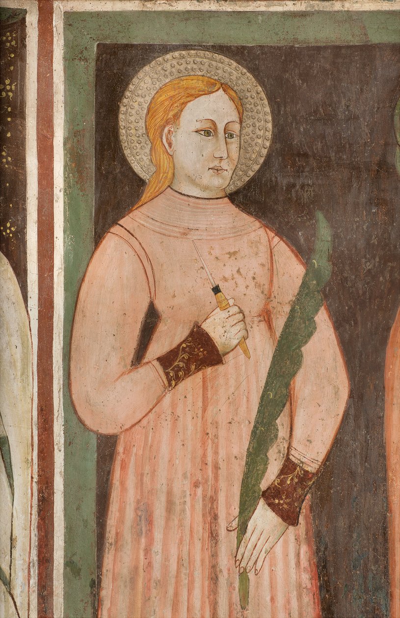 Transept Północny, Ołtarz św. Michała Archanioła, Za ołtarzem freski Bonifacio Bembo, Sant