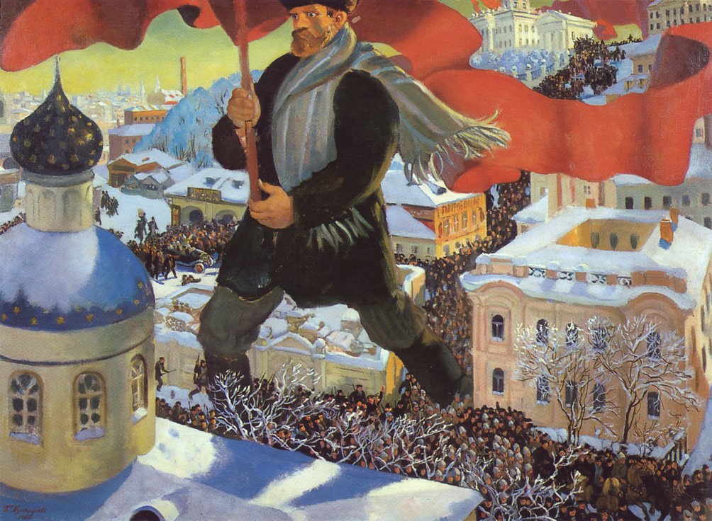 Bolszewicki. autorstwa Boris Mikhailovich Kustodiev