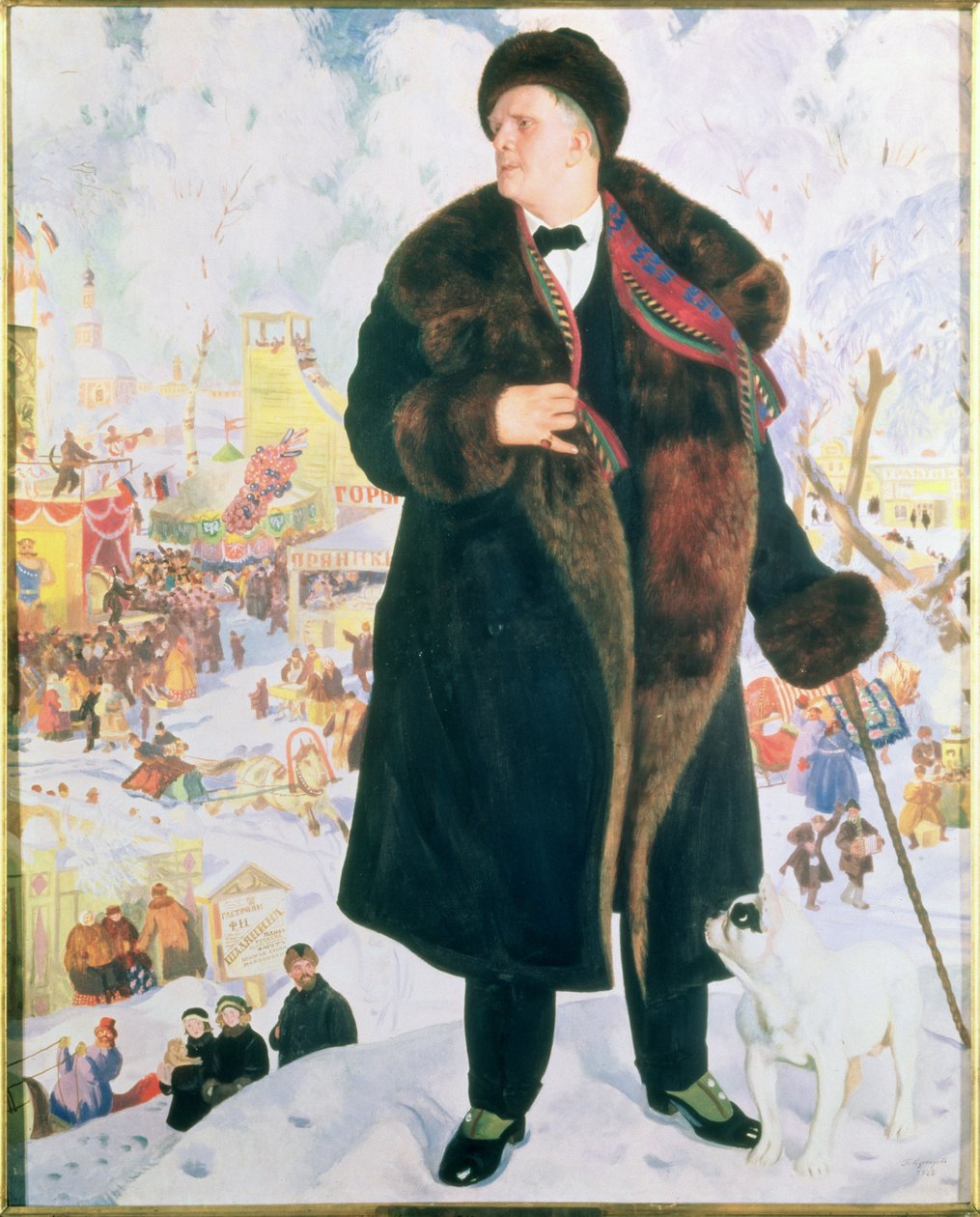 Portret Fiodora Shaljapina, 1922 autorstwa Boris Mikhailovich Kustodiev