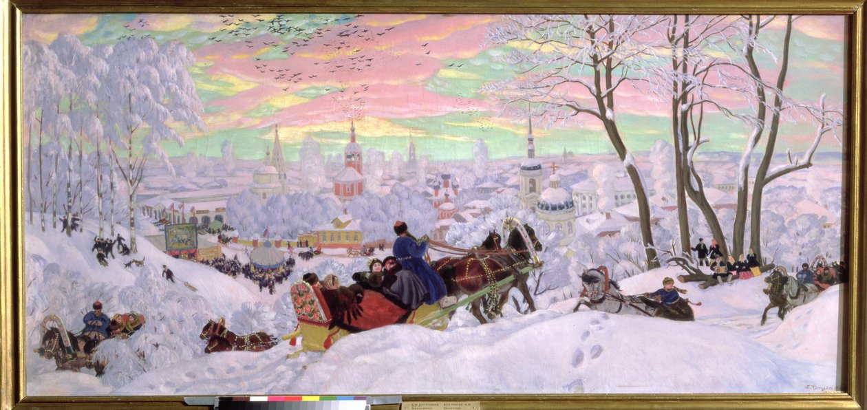 Zapusty, 1916 autorstwa Boris Mikhailovich Kustodiev