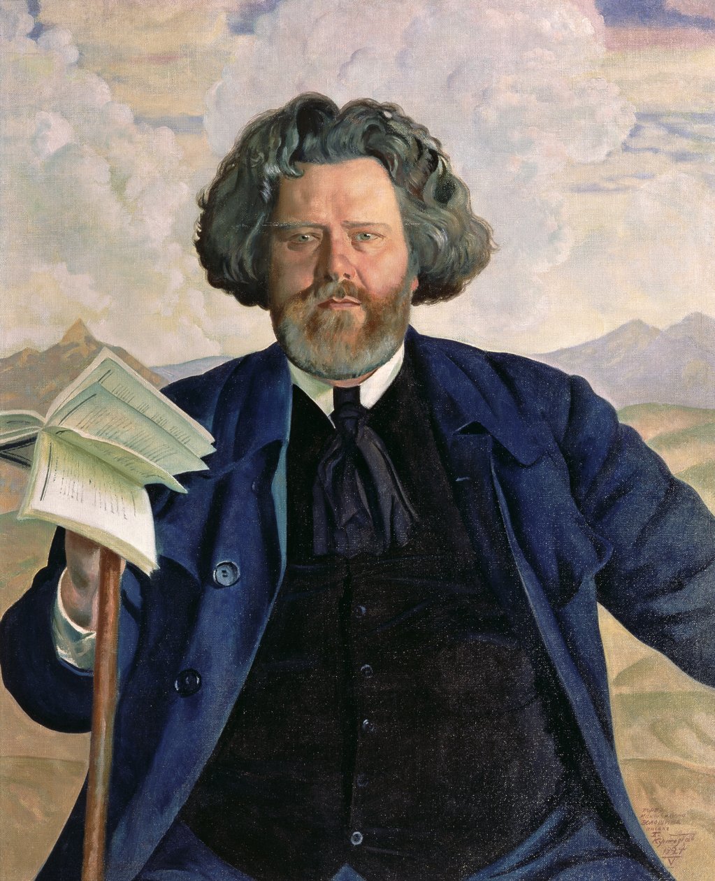 Portret Maksymiliana Wołoszyna (1877-1932) 1924 autorstwa Boris Mikhailovich Kustodiev