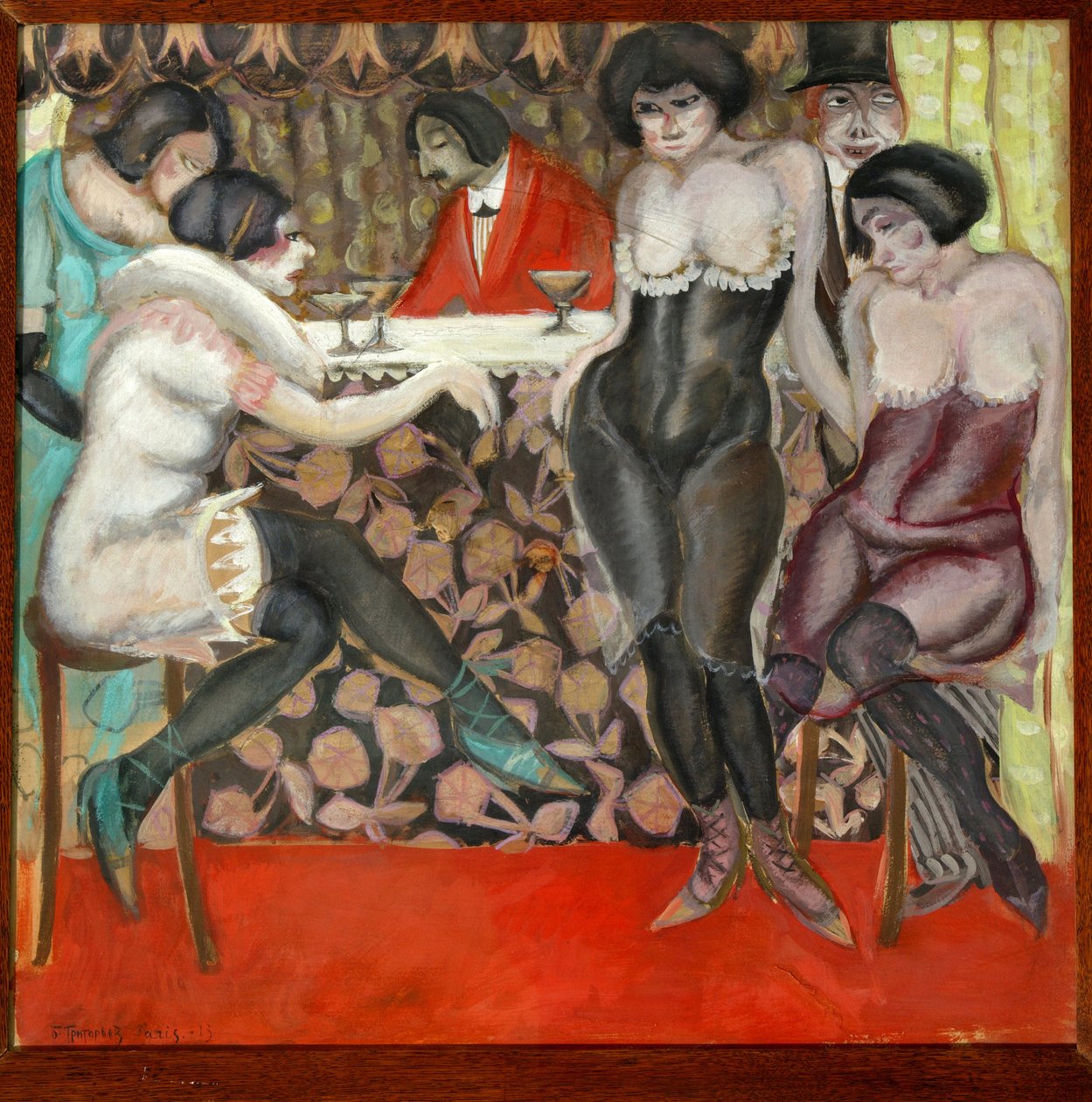 Przy barze autorstwa Boris Dmitrievich Grigoriev