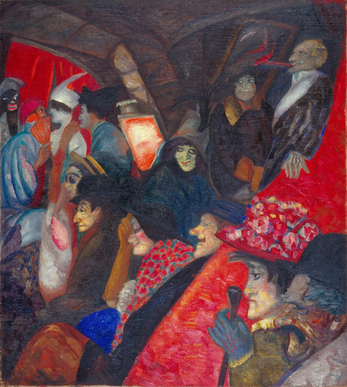 Czarny kot kabaretowy, 1913 autorstwa Boris Dmitrievich Grigoriev