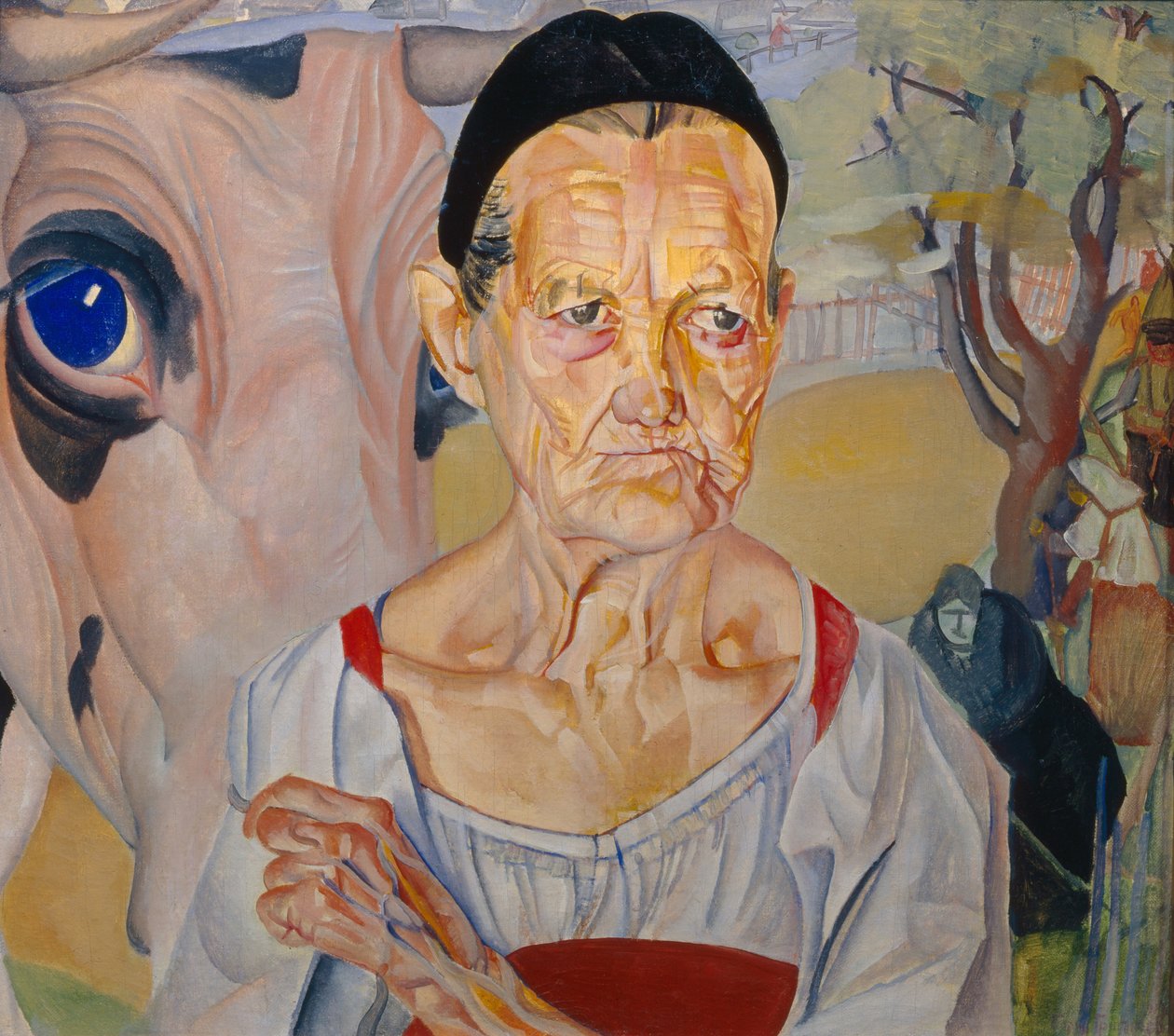 Mleczarka z cyklu Twarze Rosji, 1917 autorstwa Boris Dmitrievich Grigoriev