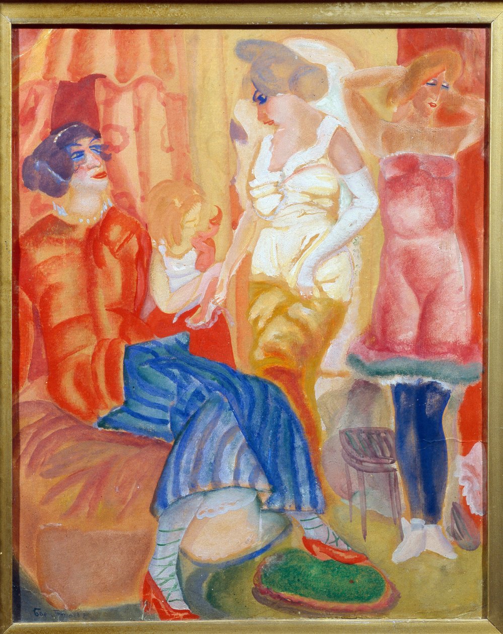 „Kobiety” (Kobiety) - Obraz Borisa Dmitrievicha Grigorieva (1886-1939) autorstwa Boris Dmitrievich Grigoriev