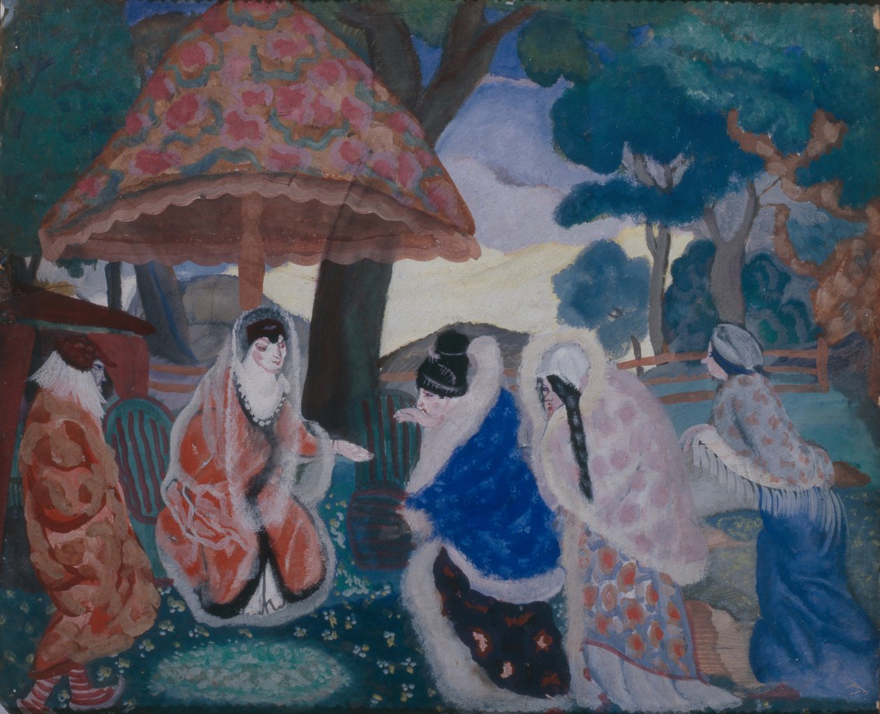 Powitanie Nowożeńców, 1913 autorstwa Boris Dmitrievich Grigoriev