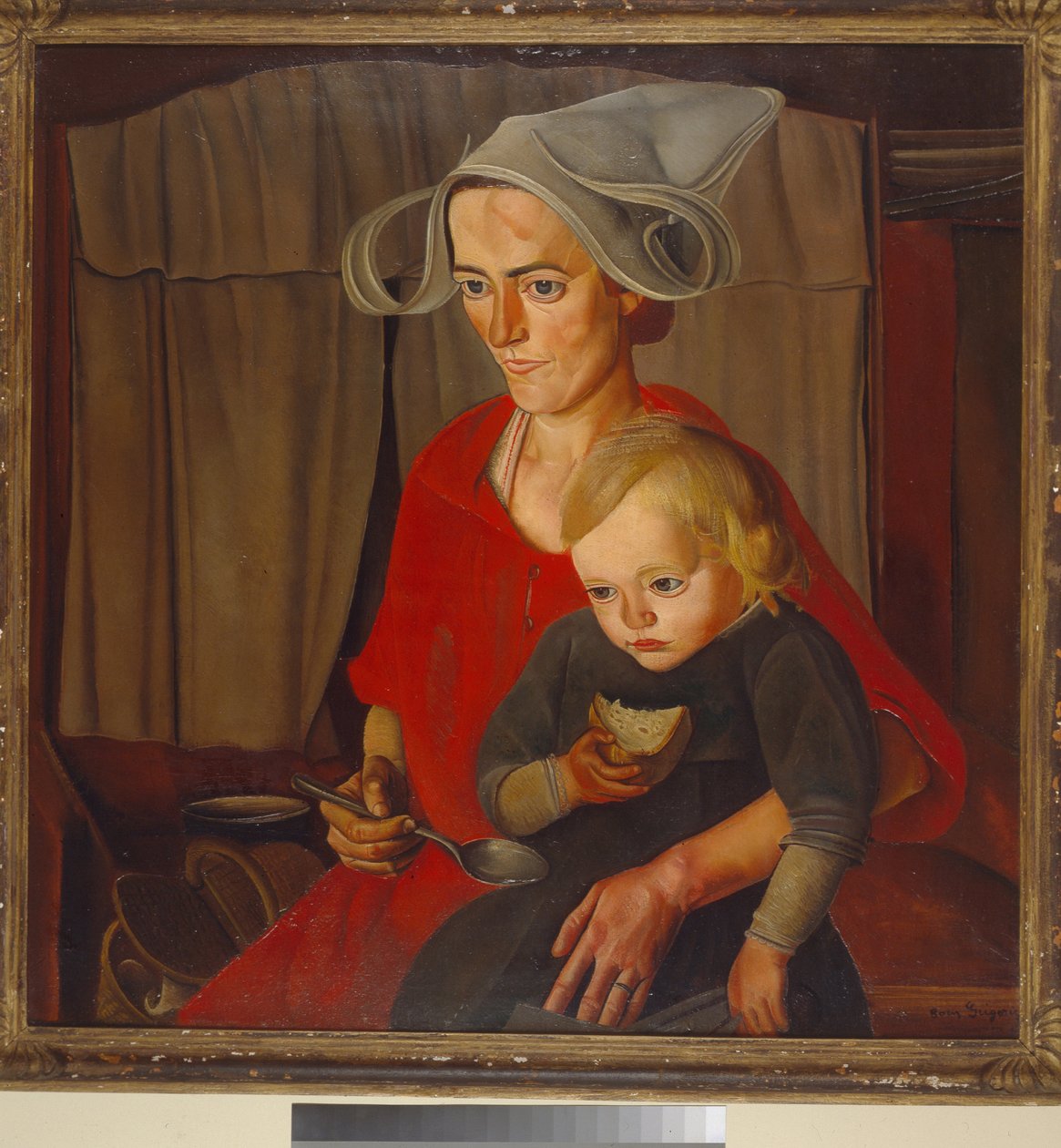 Ubóstwo - Obraz Borysa Dmitrijewicza Grigoriewa (1886-1939), olej na płótnie (79x79 cm) autorstwa Boris Dmitrievich Grigoriev