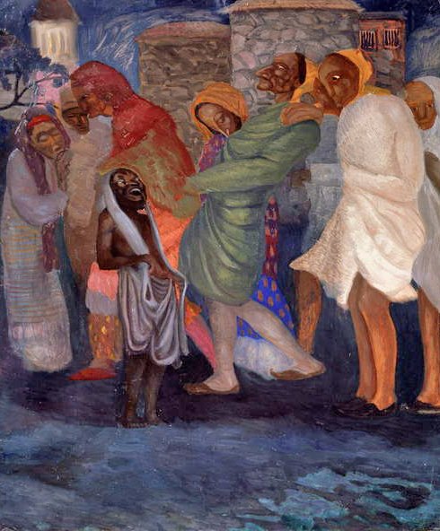 Palacze opium na Wschodzie, lata 1910 autorstwa Boris Dmitrievich Grigoriev