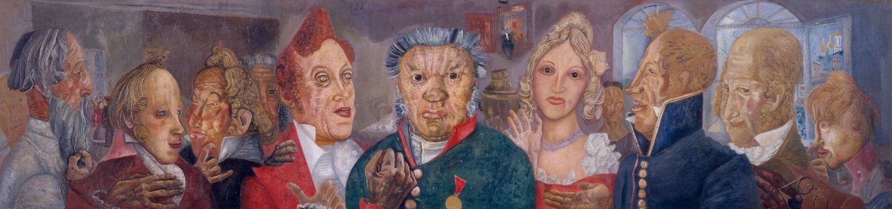 Osoby komedii Inspektor rządowy N. Gogola, 1933-1934 autorstwa Boris Dmitrievich Grigoriev