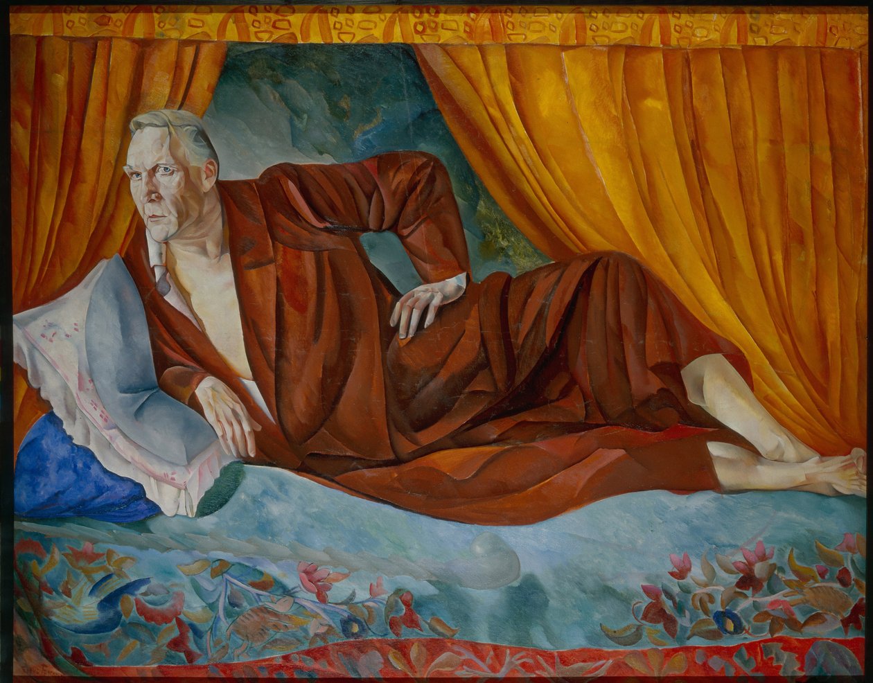 Portret piosenkarza Fiodora (Fedor lub Fiodor) Chaliapin (Chaliapin) (1873-1938) (Portret piosenkarza Fiodora Shalyapina (1873-1938) - Obraz Borysa Dmitriewicza Grigoriewa (1886-1939) autorstwa Boris Dmitrievich Grigoriev