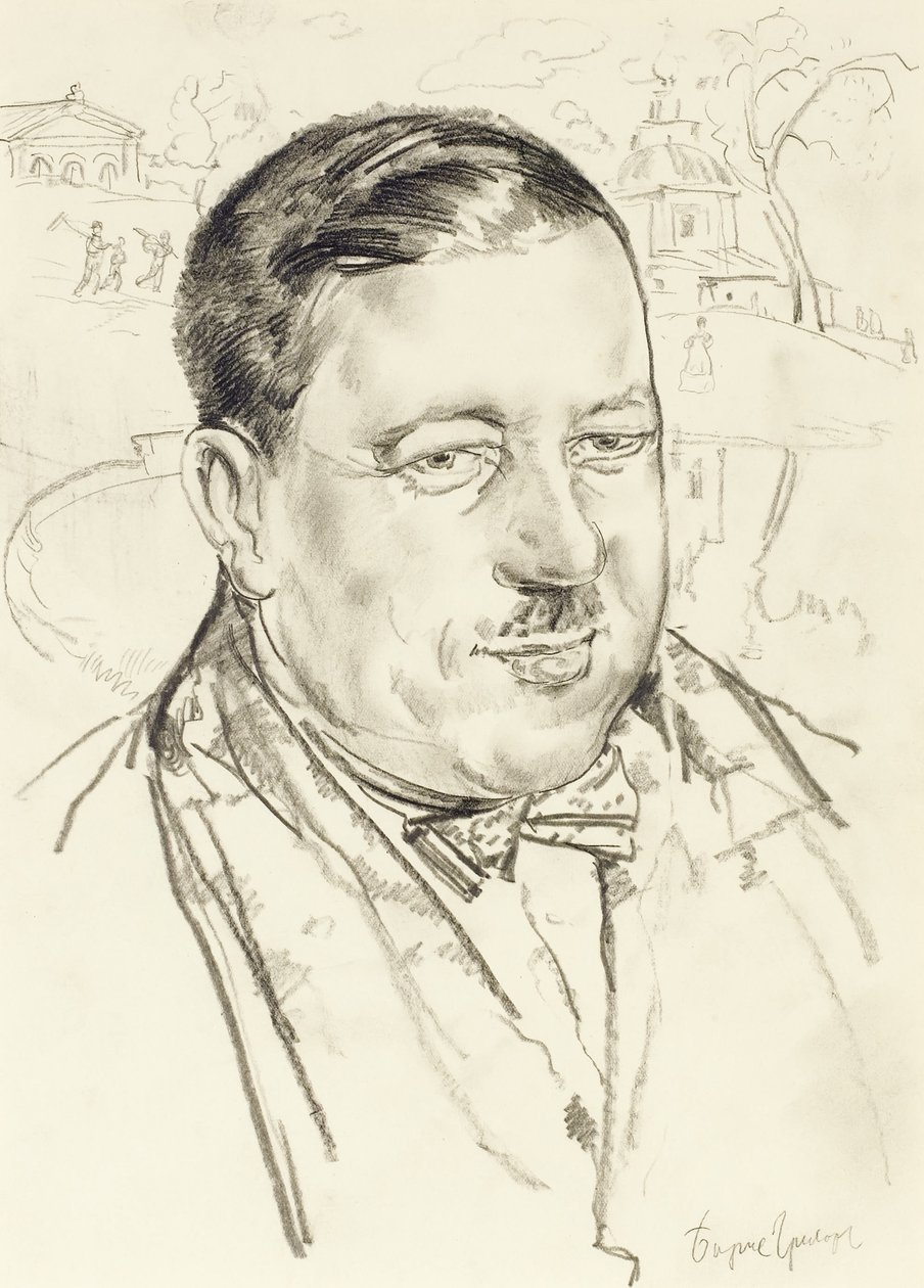 Portret artysty Ilyi Maszkowa autorstwa Boris Dmitrievich Grigoriev