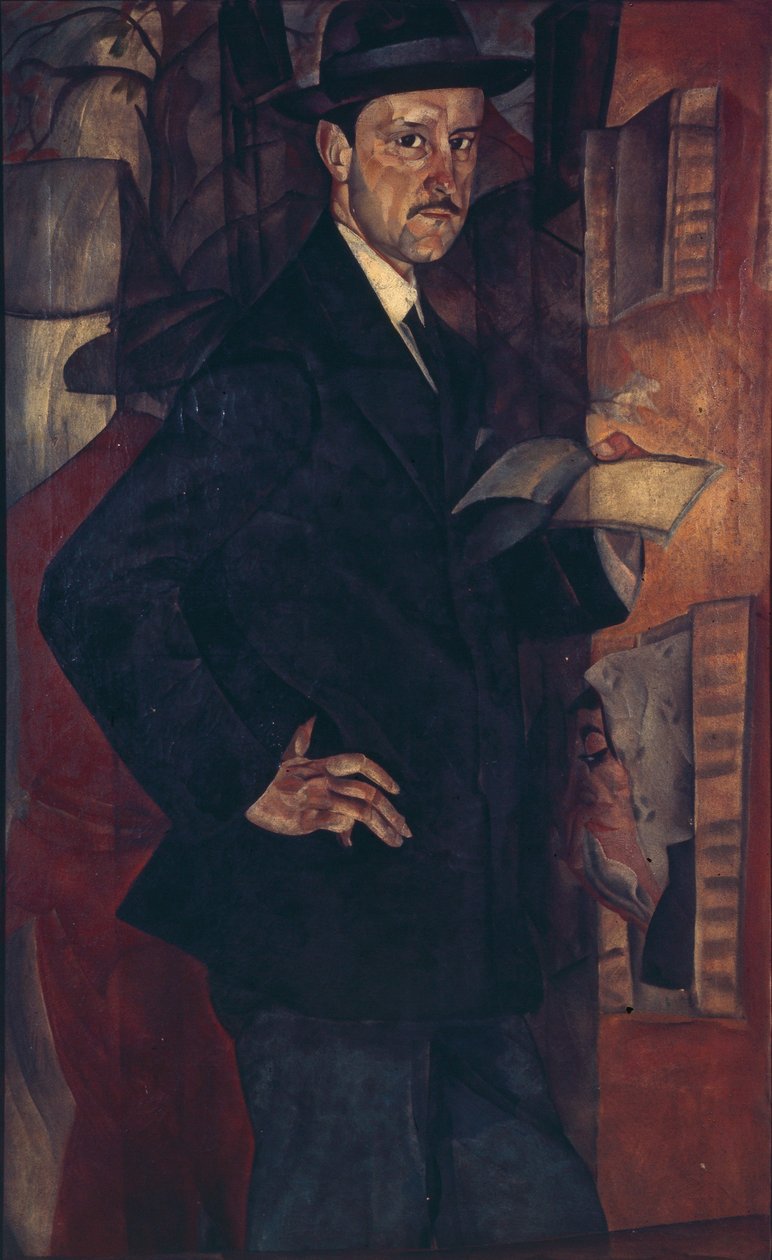 Portret artysty Mścisława Dobużyńskiego 1875-1957, 1917 autorstwa Boris Dmitrievich Grigoriev