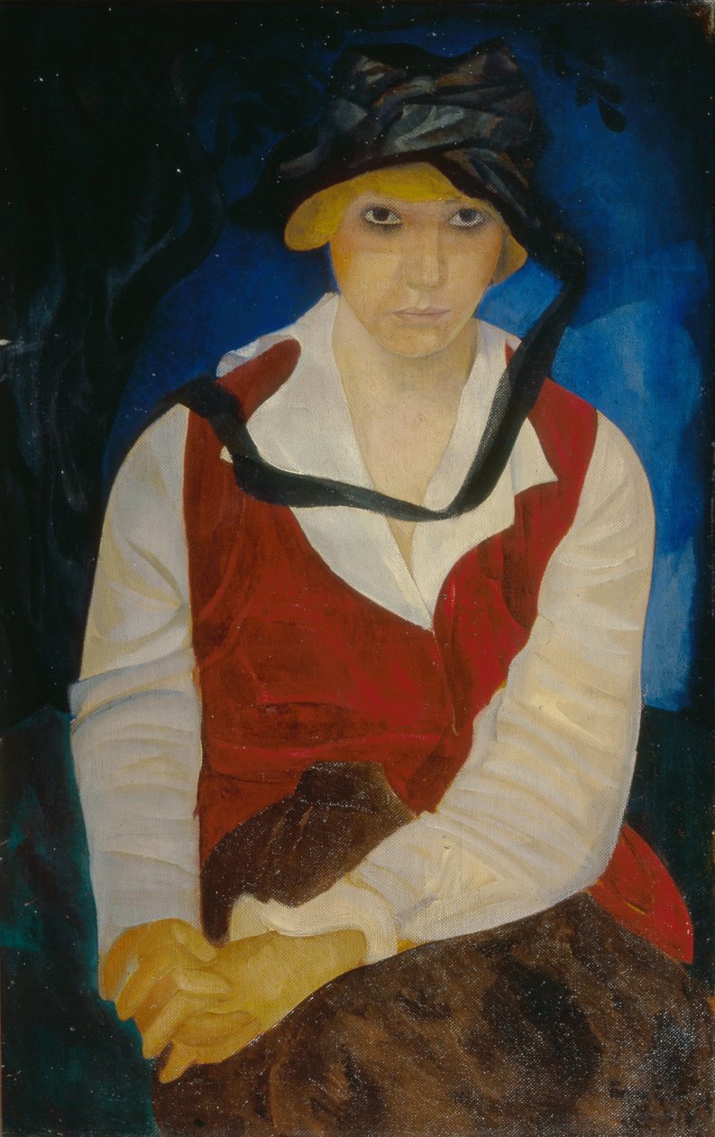 Portret żony artysty, 1917 autorstwa Boris Dmitrievich Grigoriev