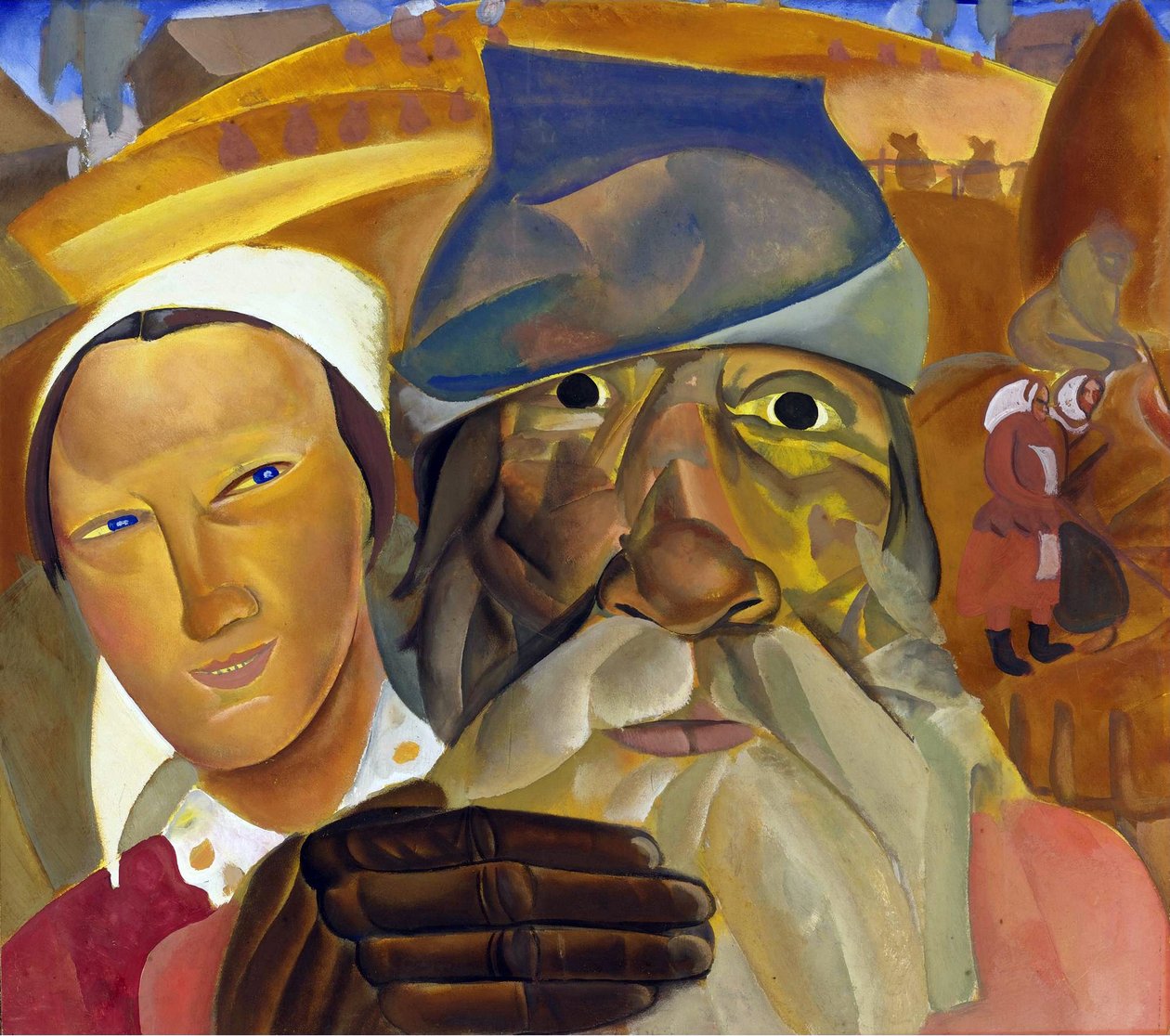 Twarze Rosji Grigoriewa, Boris Dmitrievich (1886-1939). Gwasz na papierze, format: 50,5x56,5 autorstwa Boris Dmitrievich Grigoriev