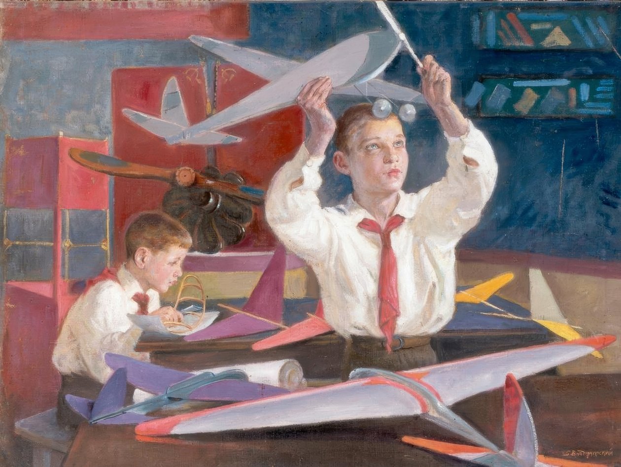 Młodzi pionierzy aerodynamiki autorstwa Boris Jeremejewitsch Wladimirski