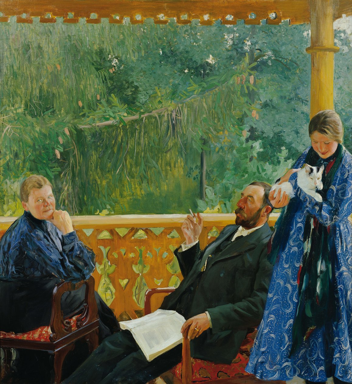Portret rodzinny Portret rodziny Polenow, 1904-1905. autorstwa Boris Mikhailovich Kustodiev