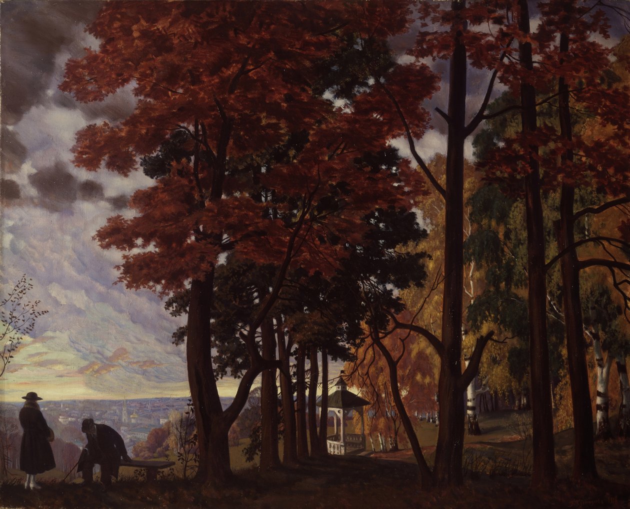 Jesień 1918 autorstwa Boris Mikhailovich Kustodiev